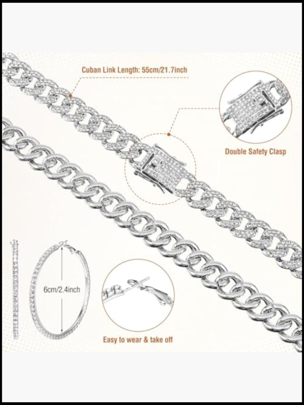 Rhinestone Cowboy Hat Belt Earrings Necklace Kit Western Outfit Accessories Set - Picture 3 of 7